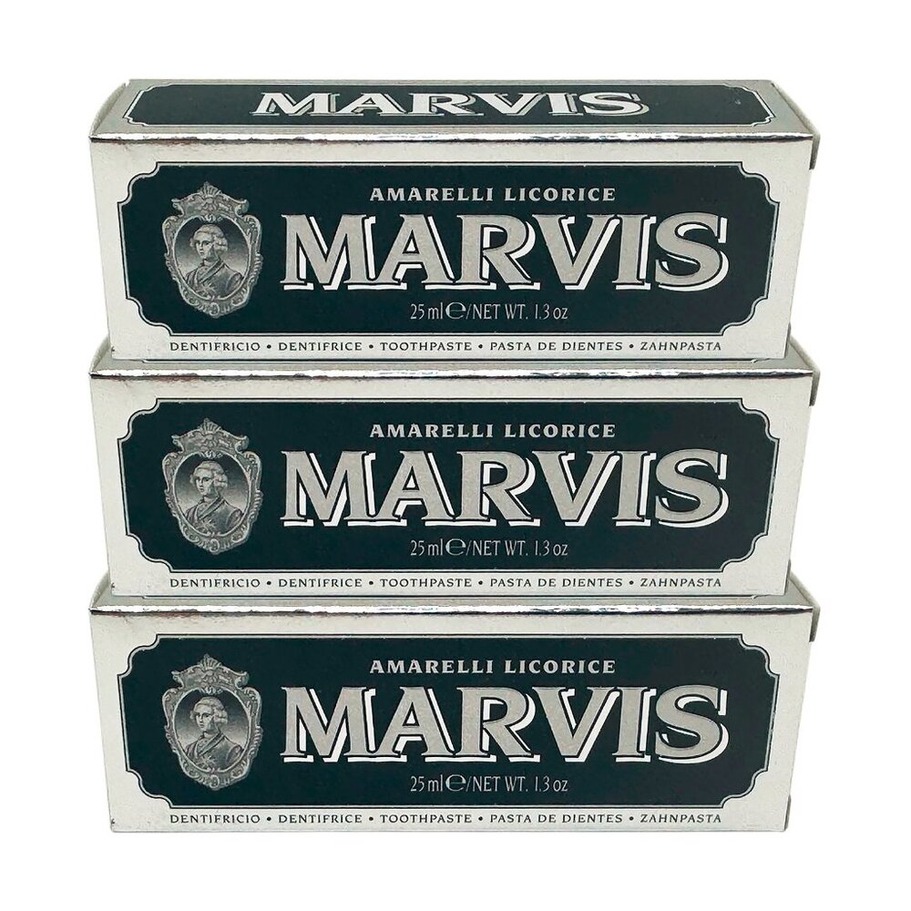 Marvis Toothpaste Amarelli Licorice Mint 1.3 oz (3 Pack) - NIB Sealed